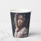 Gobelets En Papier Script manuscrit moderne | Photo (Verso)