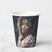 Gobelets En Papier Script manuscrit moderne | Photo (Recto)