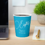 Gobelets En Papier Script simple moderne Aqua Blue 80th Birthday Part<br><div class="desc">Simply Modern Script Aqua Blue 80th Birthday Party Spécial unique et élégant Aqua Blue tasses à papier d'anniversaire spécialement conçu pour vos amis qui tournent le merveilleux jalon de 80! Ces tasses personnalisées ajoutent une touche parfaite aux paramètres de votre table de fête d'anniversaire. Planifiez votre fête avec plus de...</div>