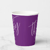 Gobelets En Papier Script simple moderne Automne Purple 30e anniversa (Droite)