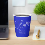 Gobelets En Papier Script simple moderne Royal Blue 80th Birthday<br><div class="desc">Simply Modern Script Royal Blue 80th Birthday Party Special unique élégant Royal Blue tasses à papier d'anniversaire spécialement conçu pour vos amis qui tournent le merveilleux jalon de 80! Ces tasses personnalisées ajoutent une touche parfaite aux paramètres de votre table de fête d'anniversaire. Planifiez votre fête avec plus de fournitures...</div>