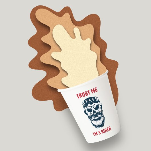 Gobelets En Papier Scull de barbe | Motorcycle | Faites-moi confiance