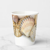 Gobelets En Papier Sea Shells Mariage de plage tropical (Gauche)