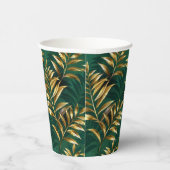 Gobelets En Papier Seamless pattern with golden ferns (Droite)