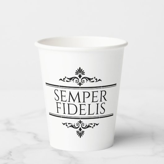 Gobelets En Papier Semper Fidelis (Recto)