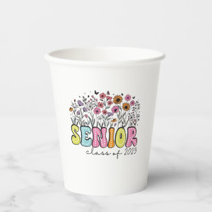 Gobelets En Papier Senior 2025 Classe des fleurs de printemps 2025