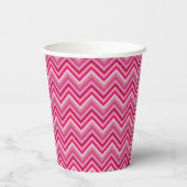 Gobelets En Papier Sept nuances de Zig Zag rose (Verso)
