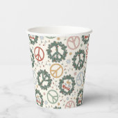 Gobelets En Papier Serments de paix et joie pour le Motif mondial (Verso)