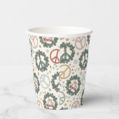Gobelets En Papier Serments de paix et joie pour le Motif mondial (Droite)
