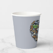 Gobelets En Papier Sésame Sésame | Oscar the Grouch Doodle Heart (Recto)