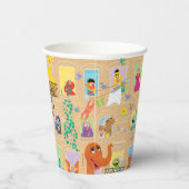 Gobelets En Papier Sesame Street Apartment Windows Pattern (Droite)