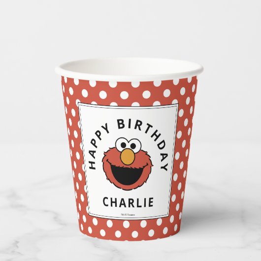Gobelets En Papier Sesame Street | Elmo Birthday Paper Cups (Recto)