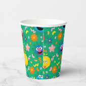 Gobelets En Papier Sesame Street Green Floral Motif (Droite)