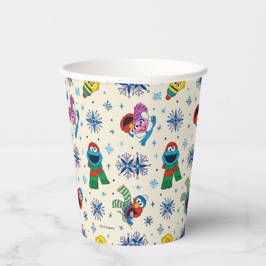 Gobelets En Papier Sesame Street Noël Snowflake Motif (Droite)