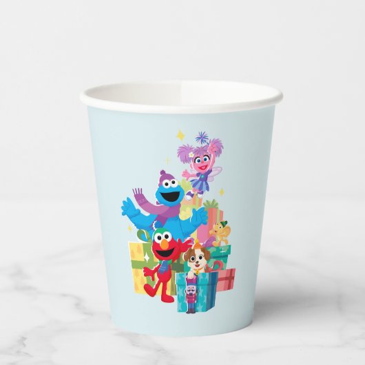 Gobelets En Papier Sesame Street Pals and Presents (Gauche)