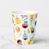 Gobelets En Papier Sesame Street Pals Confetti Anniversaire (Verso)