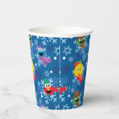 Gobelets En Papier Sesame Street Winter Snowflake Motif (Droite)