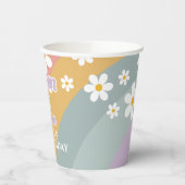 Gobelets En Papier Seven est une Vibe Retro Rainbow Cups (Gauche)