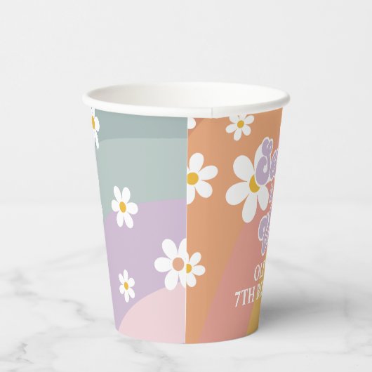 Gobelets En Papier Seven est une Vibe Retro Rainbow Cups (Droite)