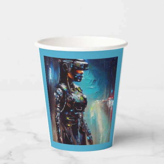 Gobelets En Papier SF - Héros Cyberpunk 2 (Recto)