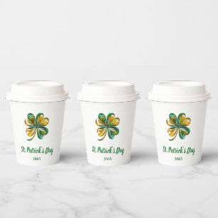 Gobelets En Papier Shamrock de la Saint Patrick.