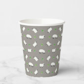 Gobelets En Papier Shamrock irlandais et Motif mouton (Gauche)