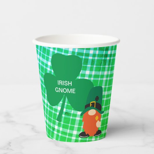 Gobelets En Papier Shamrock irlandais St Patrick's (Recto)
