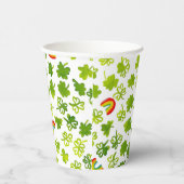 Gobelets En Papier Shamrock Rainbows Watercolor Irlande St patrick (Droite)