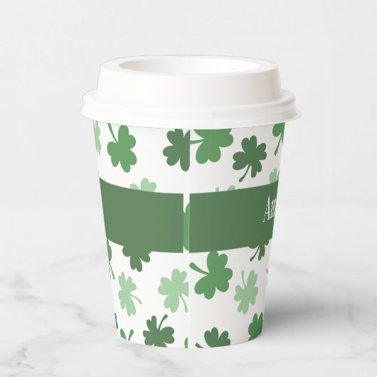 Gobelets En Papier Shamrock vert motif St. Patrick's (Droite)