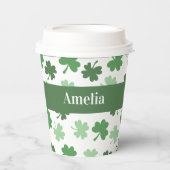 Gobelets En Papier Shamrock vert motif St. Patrick's (Recto)