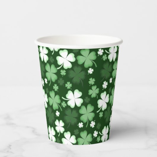 Gobelets En Papier Shamrock vert, St, Patrick's Day (Verso)