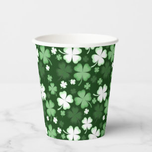 Gobelets En Papier Shamrock vert, St, Patrick's Day