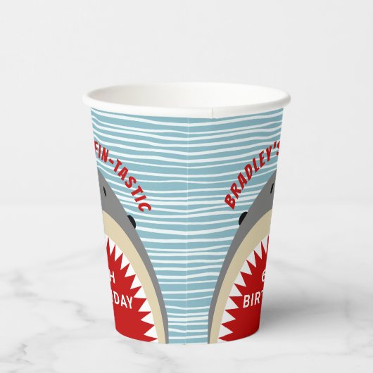 Gobelets En Papier Shark Bite N'importe quel âge fête d'anniversaire (Droite)