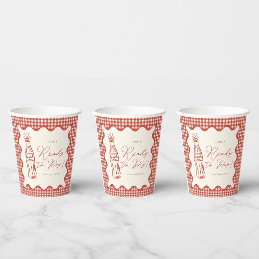 Gobelets En Papier She’s ready to pop baby shower (Multi)
