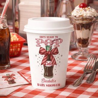 Gobelets En Papier She’s Ready to Pop Cola Bottle Baby Shower