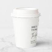 Gobelets En Papier She's Tying The Knot Black Bow Bridal Shower (Recto)