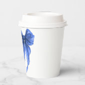 Gobelets En Papier She's Tying The Knot Blue Bow Bridal Shower (Verso)