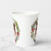 Gobelets En Papier Shetland Sheepdog Christmas Wreath Festive Pup (Gauche)