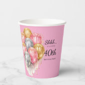 Gobelets En Papier Shh Surprise Birthday Party (Recto)