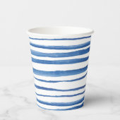 Gobelets En Papier Shibori indigo bleu rayures blanches japonais tein