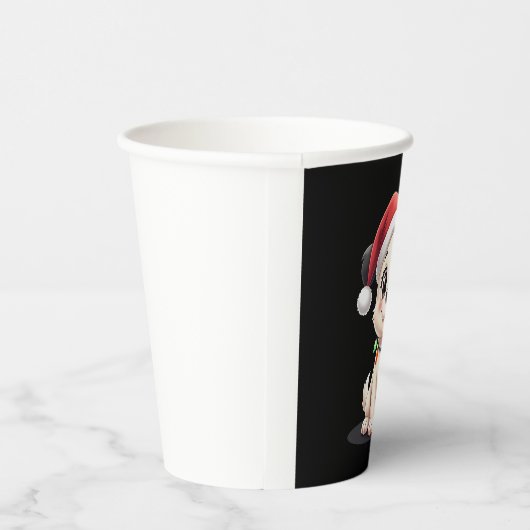 Gobelets En Papier Shih Tzu Santa Christmas Tree Lights Xmas Dog Love (Droite)