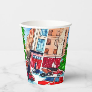 Gobelets En Papier Shopping de Noël