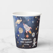 Gobelets En Papier Shower Baby Boy Rocket Planets (Verso)