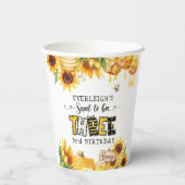 Gobelets En Papier Si doux à être trois fleuris 3e anniversaire (Verso)