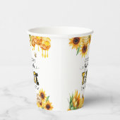 Gobelets En Papier Si doux à être trois fleuris 3e anniversaire (Droite)