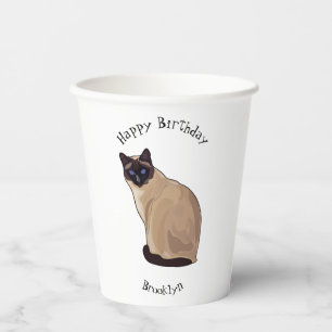 Gobelets En Papier Siamese cat cartoon