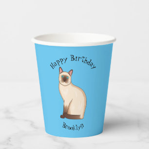 Gobelets En Papier Siamese cat cartoon