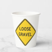 Gobelets En Papier Signal d'avertissement de perte de gravier (Recto)