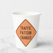 Gobelets En Papier Signal modifié du Motif de trafic (Recto)