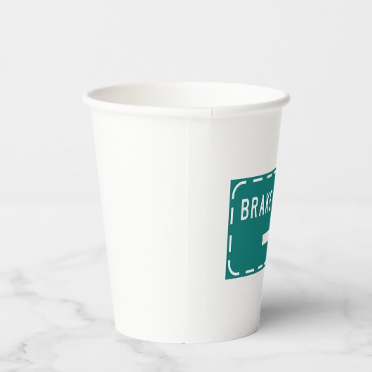 Gobelets En Papier Signal routier de contrôle de freinage avec flèche (Droite)